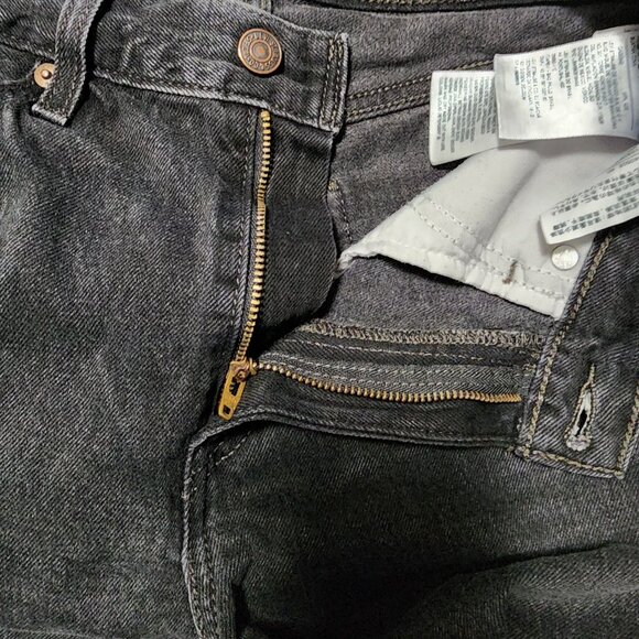 Levi's Black Wash Rigid Denim High Rise Dad Jeans - Picture 6 of 10